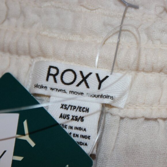 NWT Roxy Cream Sand And Sea Elastic Waist Shorts Women's Size XS - Picture 8 of 12